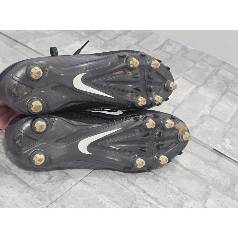 Nike Black ‎ Alpha Pro 2 II Mid 3/4 D Football Cleats 719932-010 Men's Size 13